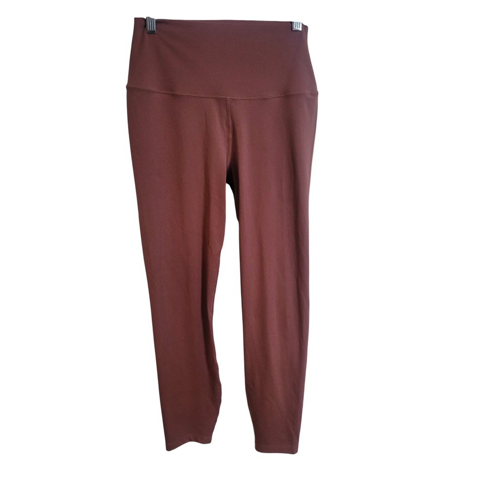 Varley Womens High Rise Athletic Leggings Red Mauve Size Large Lightweight‎ Cozy